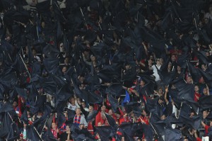 Glöm aldrig bort era trognaste supportrar, HIF Foto: Björn Wijk