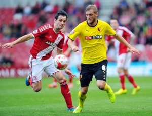 Joel Ekstrand I Watfords gula tröja